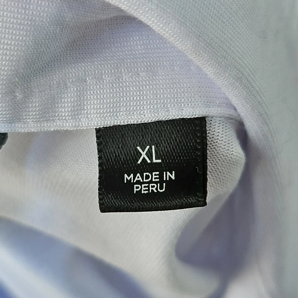 Travis Mathew Tropical Golf Polo Shirt Size XL White Cotton Blend Spanish Oaks - Picture 9 of 9